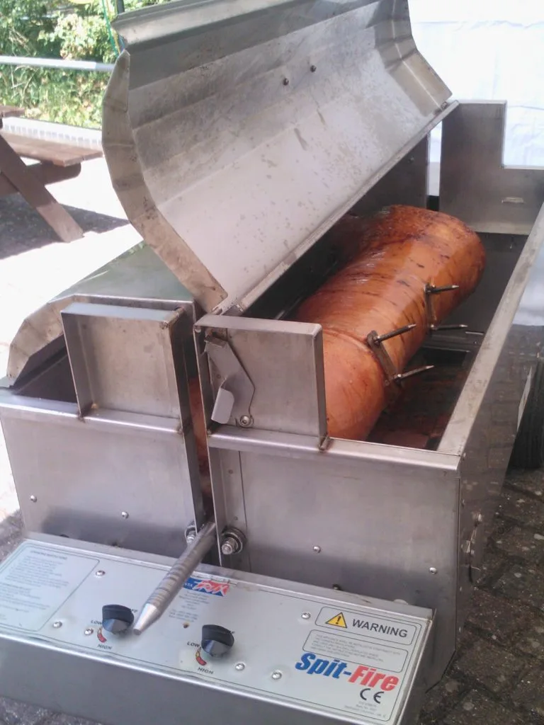 An Oakfield Farm roasting machine available for hire